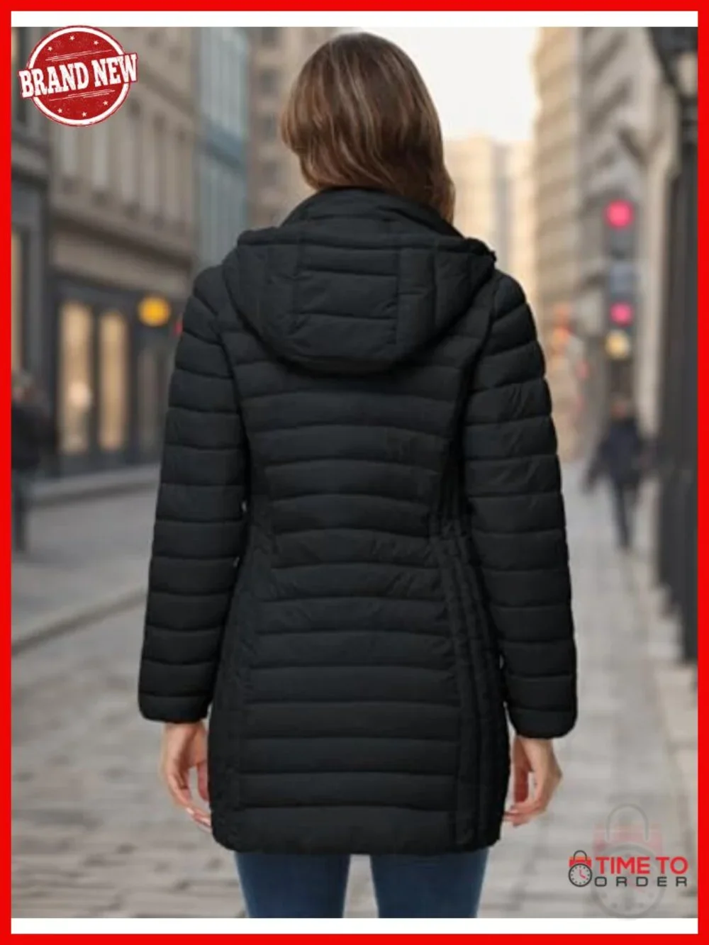 Womens Packable Puffer Jacket Hooded Lightweight Quilted Travel Coat_2